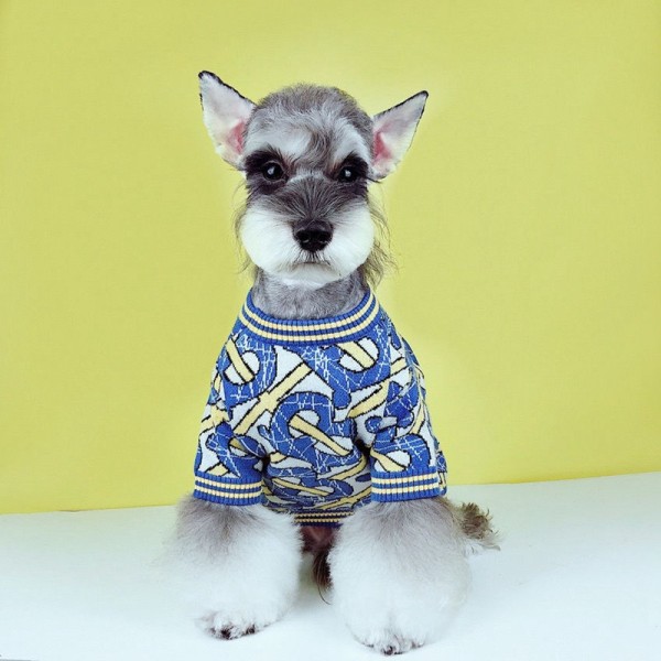 Burberry 犬服 ペット散歩用セーター 犬 洋服 ブランドバーバリー ペット用品 小型犬 テディ シュナウザー ふわふわ 冬 おでかけ 暖かい犬用セーター猫服 ドッグウェア 半袖