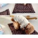 ハイブランド 犬 用品 マット ルイヴィトン 犬 猫ベッド用敷物 ペットクッション 両面利用 ベーシック LV 犬用ベッドパッド ペットハウス 四季通用 防湿 通気性 快適 柔らかい 滑りにくい 清潔キープ