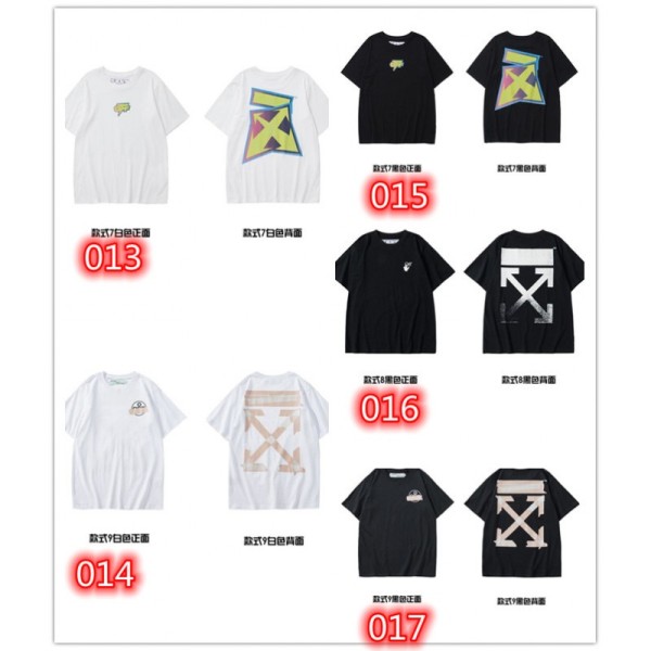 オフホワイト OFF-WHITE ｔシャツ カジュアル 丸首 短袖 男女通用 ファション 人気