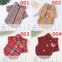 ブランド バーバリーパロディー ペット服 可愛い 犬服 Tシャツ お散歩 わんちゃんウェア burberry風 ドッグウェア お出かけ服 春 夏 服 部屋着 ルームウェア オシャレ チェック柄 ペット洋服  XS - 2XL