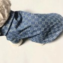 GG ブランド ペットウェア 犬服 tシャツ デニムジャケット gg 小中大型犬用 ペット服 デニムシャツ 小型犬の服 春秋 デニムコート 半袖シャツ 脱毛保護 ペット洋服 ファッション かっこいい ggモノグラム柄