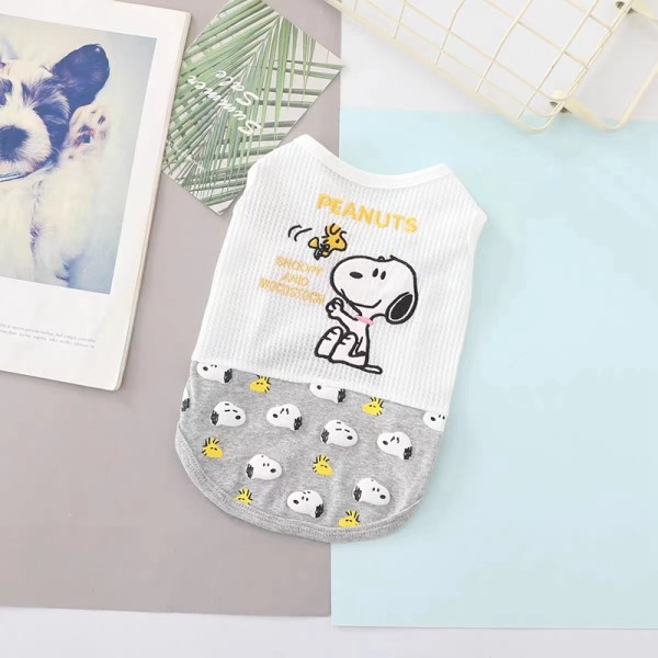 ブランド スヌーピー ペット服 犬服 春夏 Tシャツ 猫ウェア SNOOPY タンクトップ 柔らかい 綿 小型 中型犬 わんこ 猫服 通気 速乾 ノースリーブ パジャマ 冷房対策 抜け毛対策 かわいい XS~2XL 激安