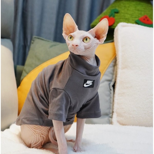 ブランド ナイキ ペット服 ネコ Tシャツ 猫の服 nike 無毛の猫の服 スフィンクス 子犬ウェア 半袖 柔らかい 綿シャツ 通気性 春夏の服 脱毛保護 おしゃれ XS~2XL 激安