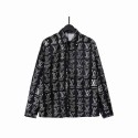 ルイヴィトン シャツ 黒白 長袖シャツ 人気 おしゃれ 春夏 ファション ブランド LV 薄手 通気性抜群 カジュアル オシャレ 柔らか レディース 肌にやさしい トップス 上着 M~2XL メンズ