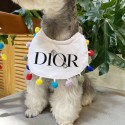 Dior ディオールブランド ペットバンダナ犬用よだれかけスカーフ春夏Ｍ高品質のペット用三角スカーフかわいいの小型ペット用バンダナ