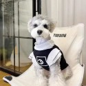 Chanel 猫服 犬服 tシャツ ブランド シャネル ペットの洋服 気質の衣装 薄手ベスト ペット服 猫ウェア  キュート お出かけ服 無袖シャツ 動きやすい 子犬チョッキ ココマーク 優雅ウェア 猫服 2色XS - 3XL 春秋