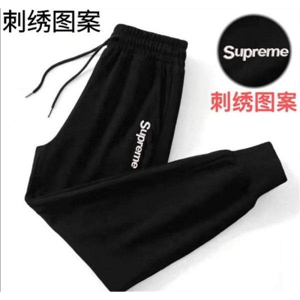 シュプリーム メンズ ジョガーパンツ ロングパンツ Supreme 親子服 スーパーストレッチ パンツ キッズ用スウェットズボン ゴルフパンツ 裏起毛 大きいサイズ レディース リラックスパンツ シンプル オシャレ 春秋冬服