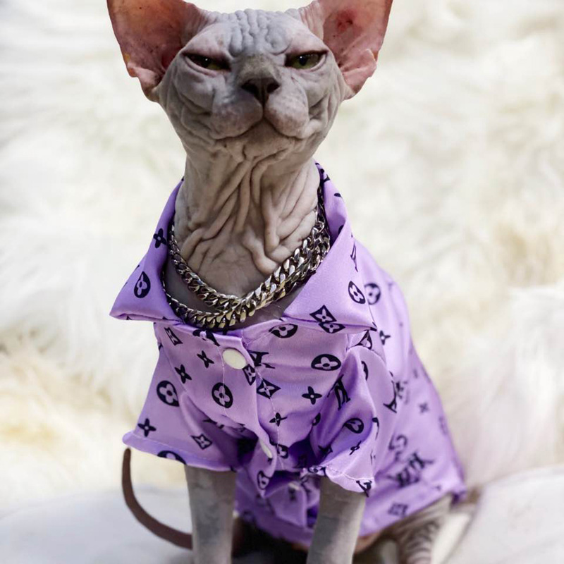 高級ブランド LV ペットウェア 猫の用品 猫服