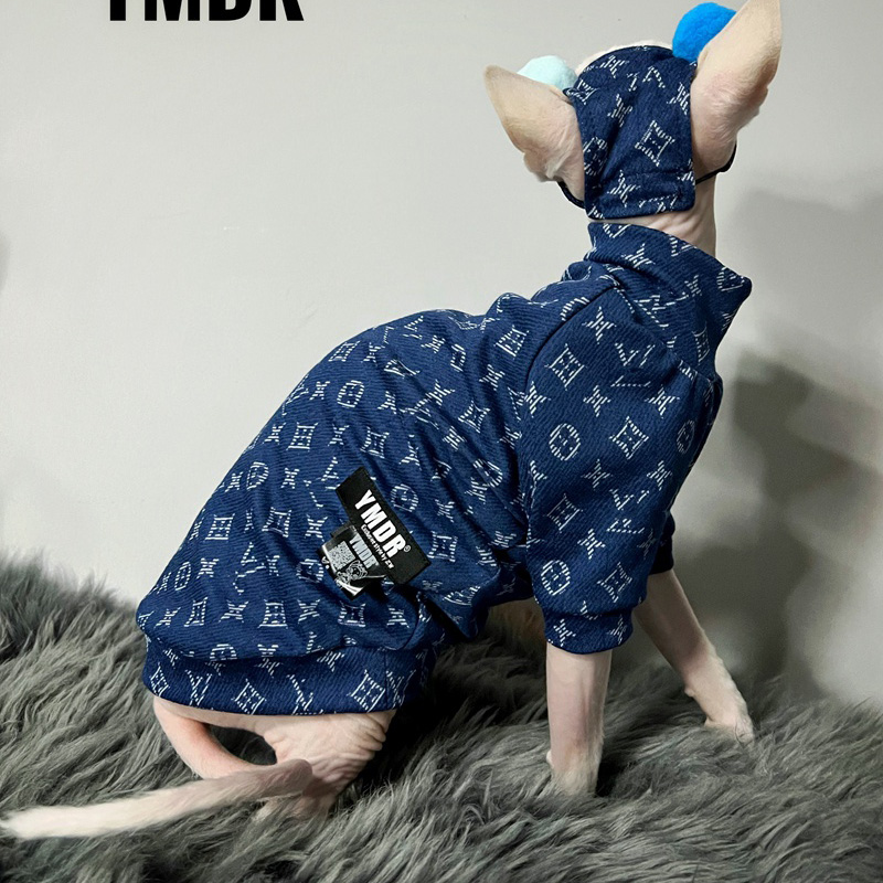 LOUIS VUITTON ペットウェア 猫の服 厚手tシャツ