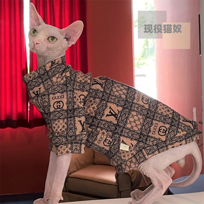 ルイヴィトン猫犬服 防寒パーカー ブランドlvネコ洋服
