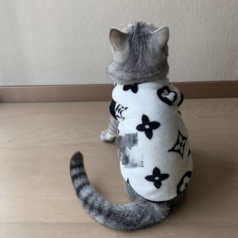 lv 猫服 フランネル パーカー
