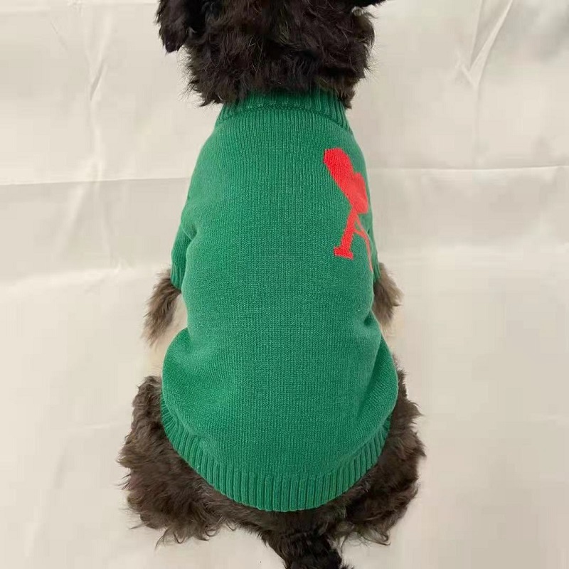 ハイブランドペット服 ami paris 犬の秋冬セーター