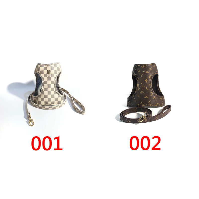 lv 犬用品 ハーネスと牽引リード 2点セット お出かけ用品 ペットのメッシュベスト