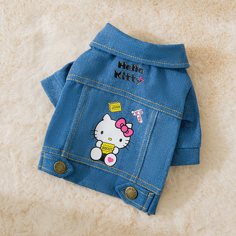 ハイブランド ペット服 犬 猫 服 デニム ジャケット