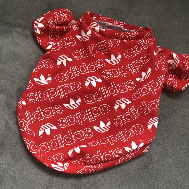 アディダス 中型犬服 Tシャツ スポーツ風