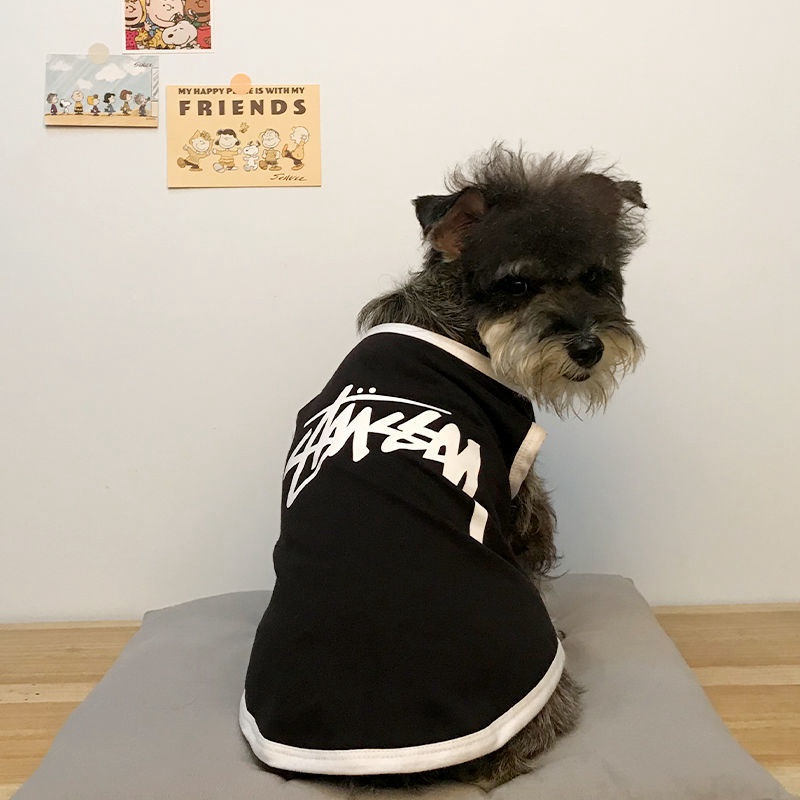 ブランドステューシー犬服 柔らかい Stussy 猫服 綿製 犬Tシャツ