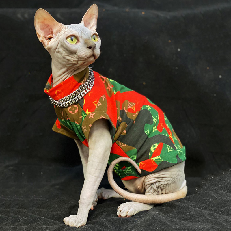 ルイヴィトン ブランド 猫ウェア Tシャツ