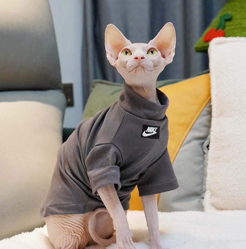 nike 無毛の猫の服 スフィンクス 子犬ウェア 半袖 柔らかい