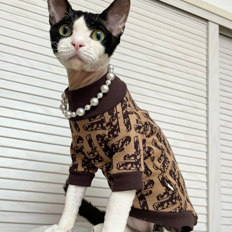 ブランド FENDI 猫服tシャツ ペット服