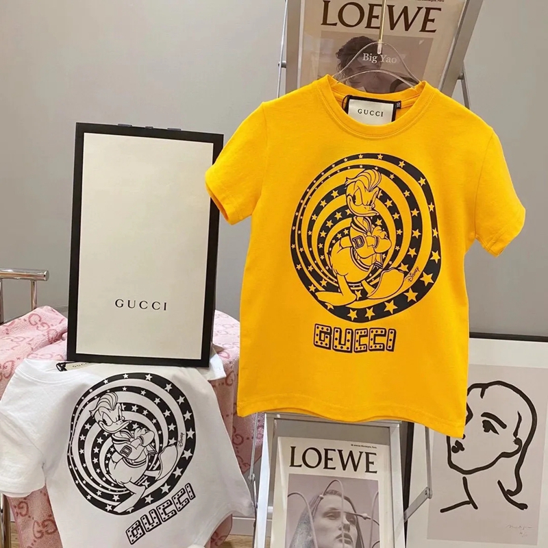GG ミッキーマウス コラボ Tシャツ 子供服シリーズ ドナルドダック t-shirt Disney プルオーバー 春トップス